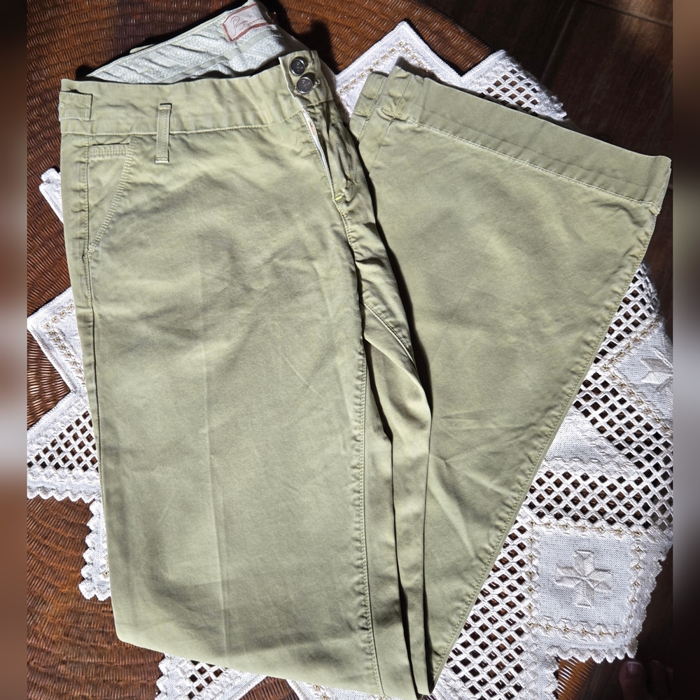 Vintage Paige Premium Denim Cactus Green Slacks